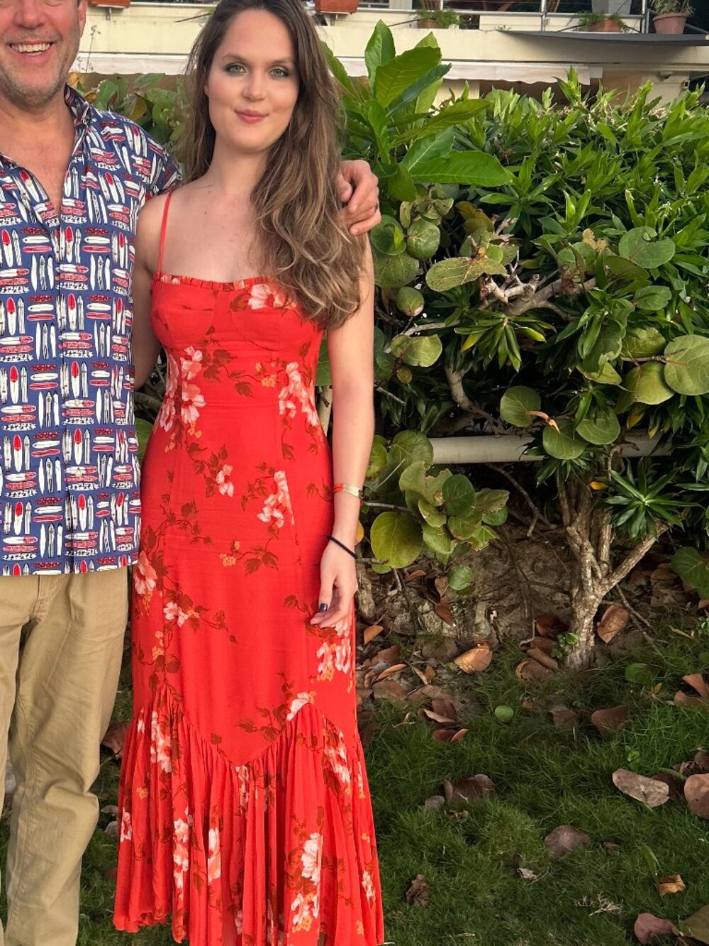 Reformation Red Floral Midi Dress